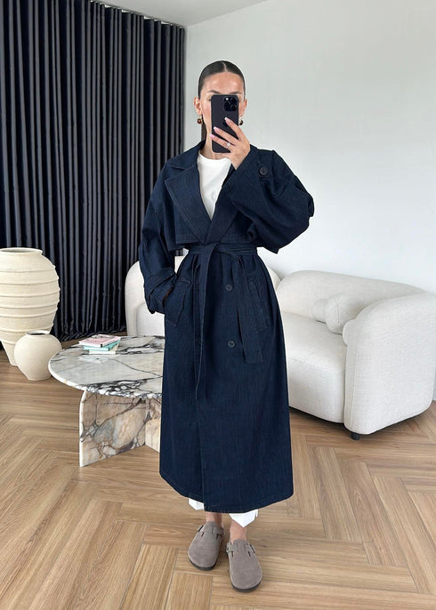 Premium Denim ترانشكوت كلاسيكي